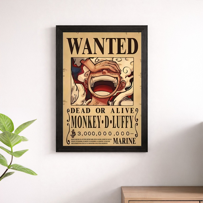 Monkey D. Luffy Wanted Poster Wall Print