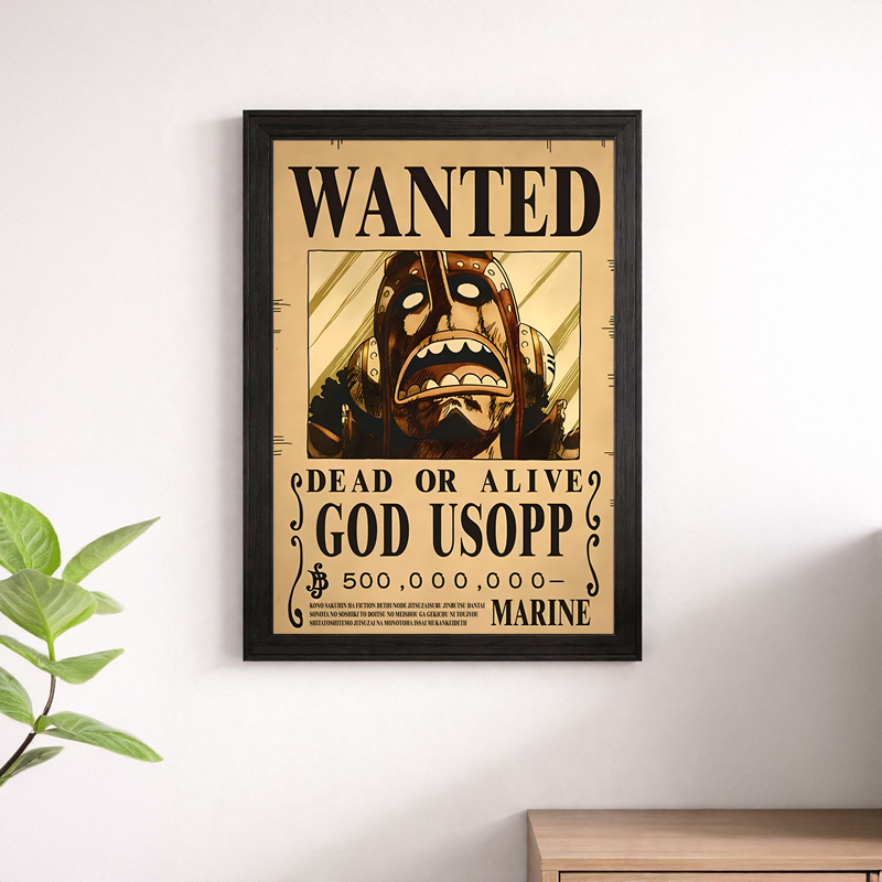 God Usopp Wanted Poster Wall Print
