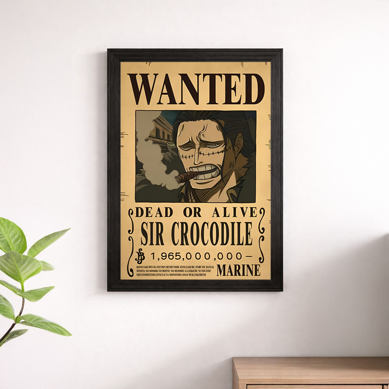 Sir Crocodile Wanted Poster Wall Print