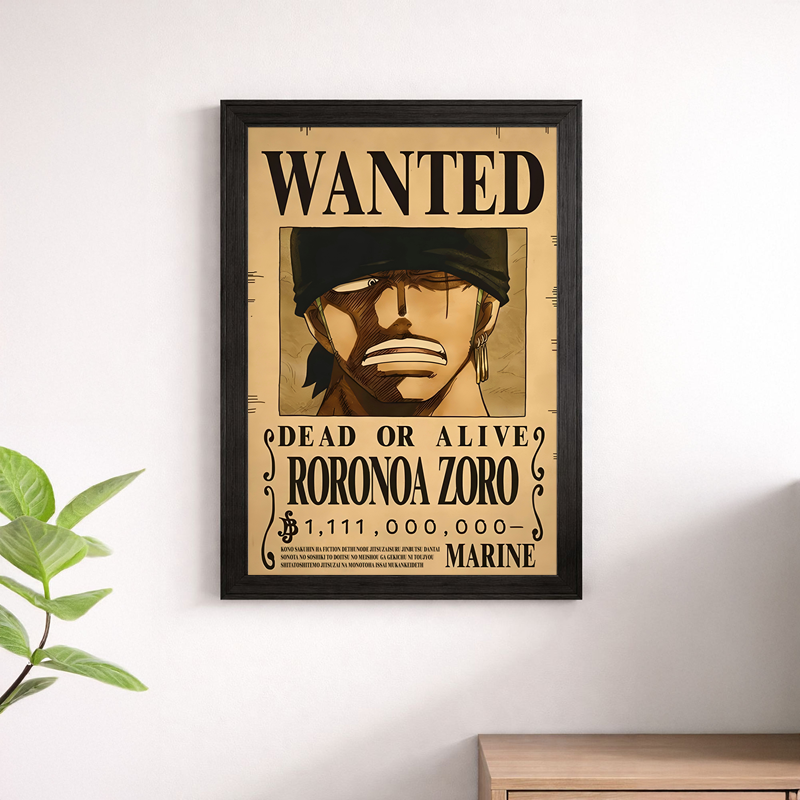 Roronoa Zoro Wanted Poster Wall Print