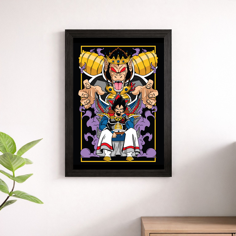 Vegeta & Great Ape King Saiyan Throne Dragon Ball Z Poster