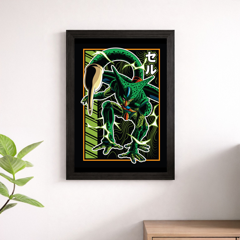 Cell Imperfect Form Japanese Dragon Ball Z Poster