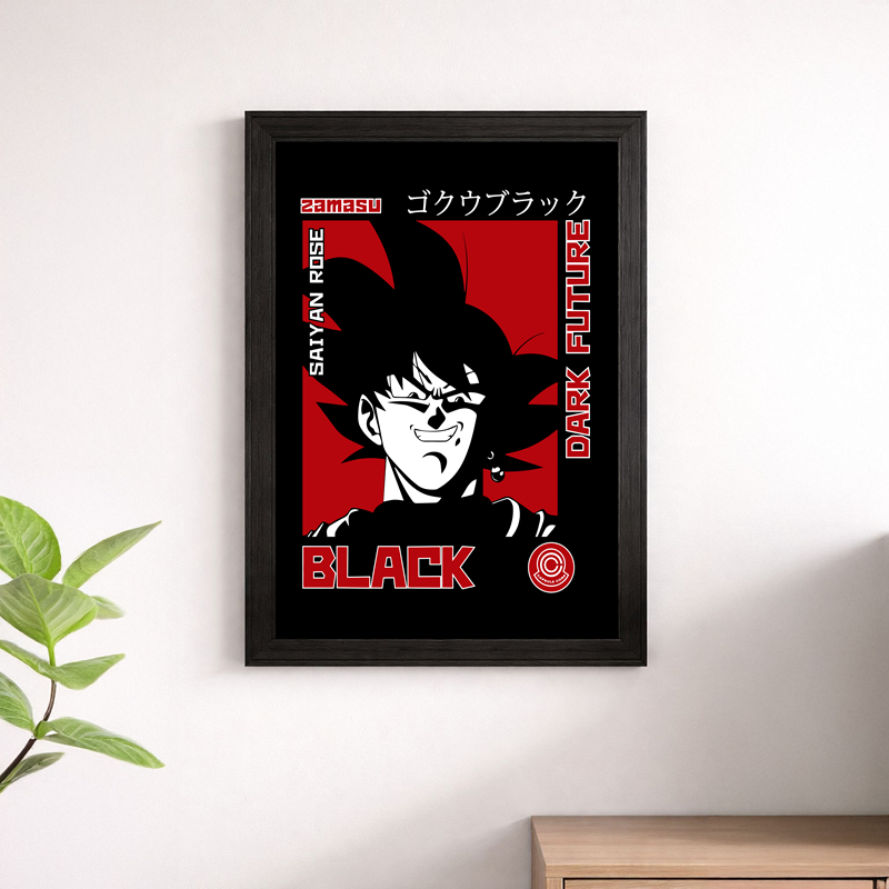 Goku Black Zamasu Saiyan Rose Dark Future Dragon Ball Super Poster