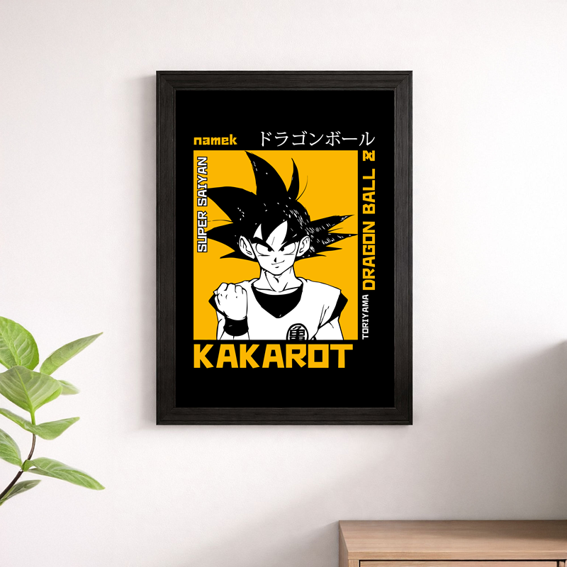 Kakarot Goku Super Saiyan Namek Toriyama Yellow Dragon Ball Poster