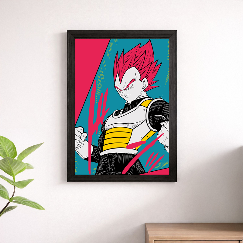 Vegeta Super Saiyan God Pop Art Dragon Ball Super Poster
