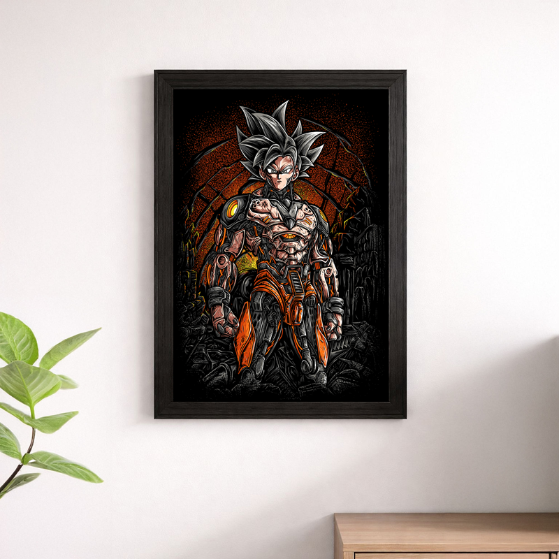 Goku Ultra Instinct Mecha Armour Dragon Ball Poster