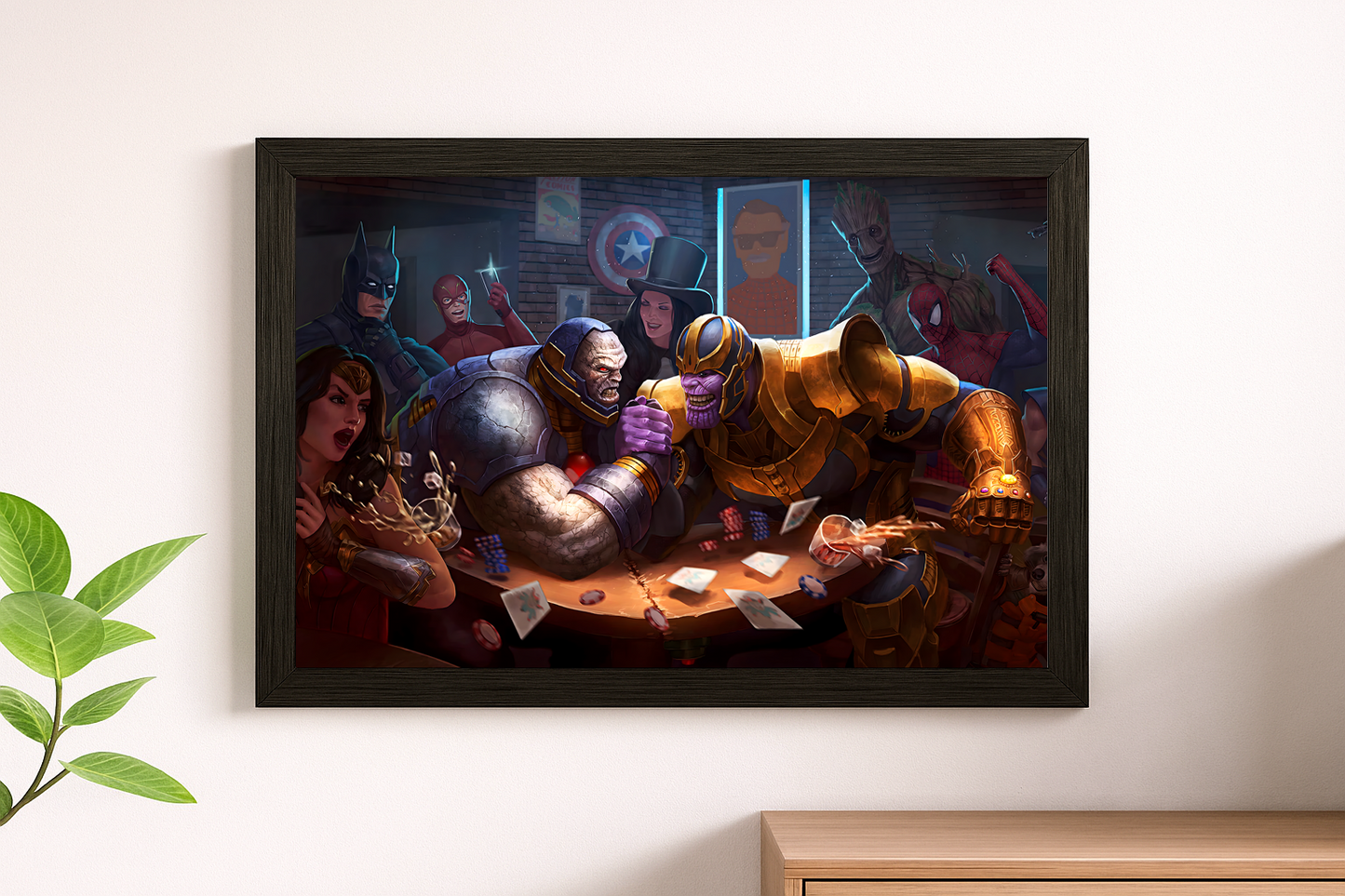 Heroes Poker Night Wall Print