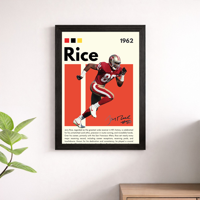 Jerry Rice Wall Art Print | San Francisco 49ers NFL Poster