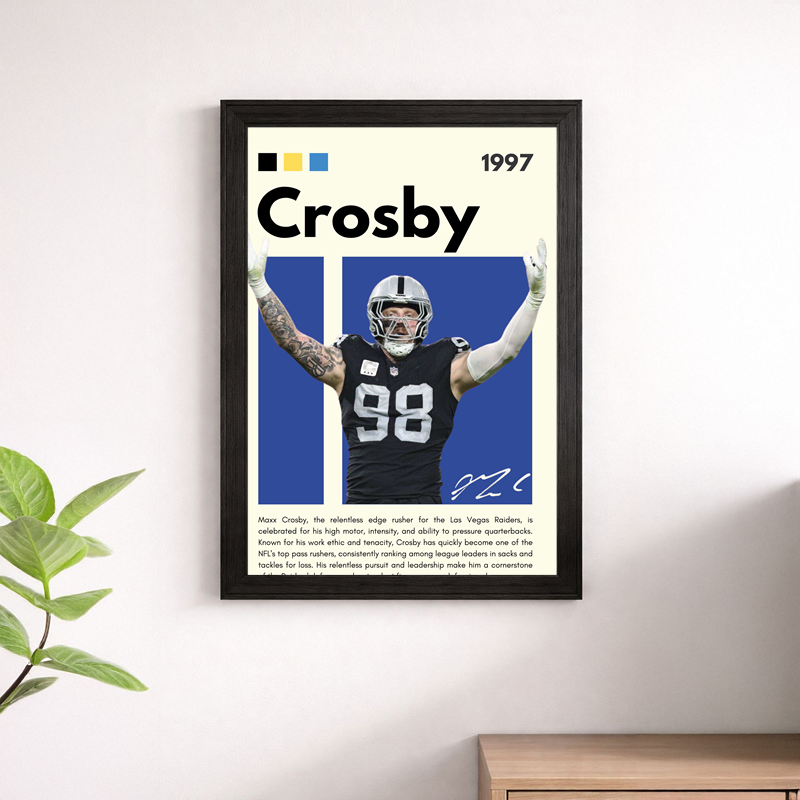 Maxx Crosby Wall Art Print | Las Vegas Raiders NFL Poster
