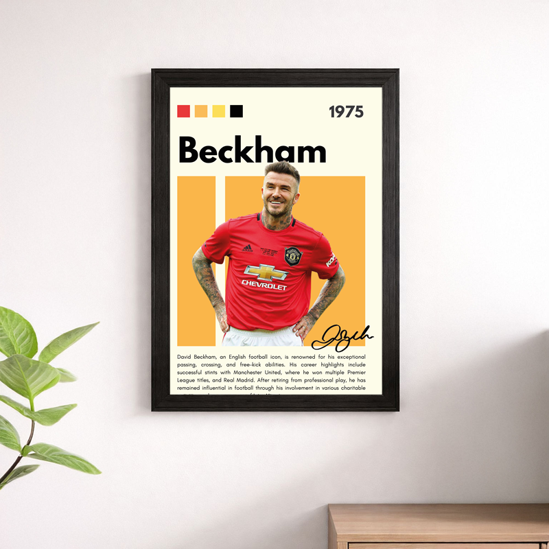 David Beckham Manchester United Wall Art Poster – Football Print