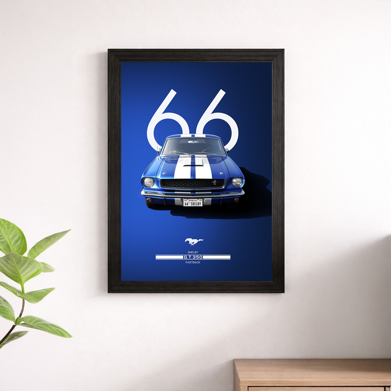 1966 Shelby GT350 Fastback Wall Print - Classic Muscle Car Legend Poster Art