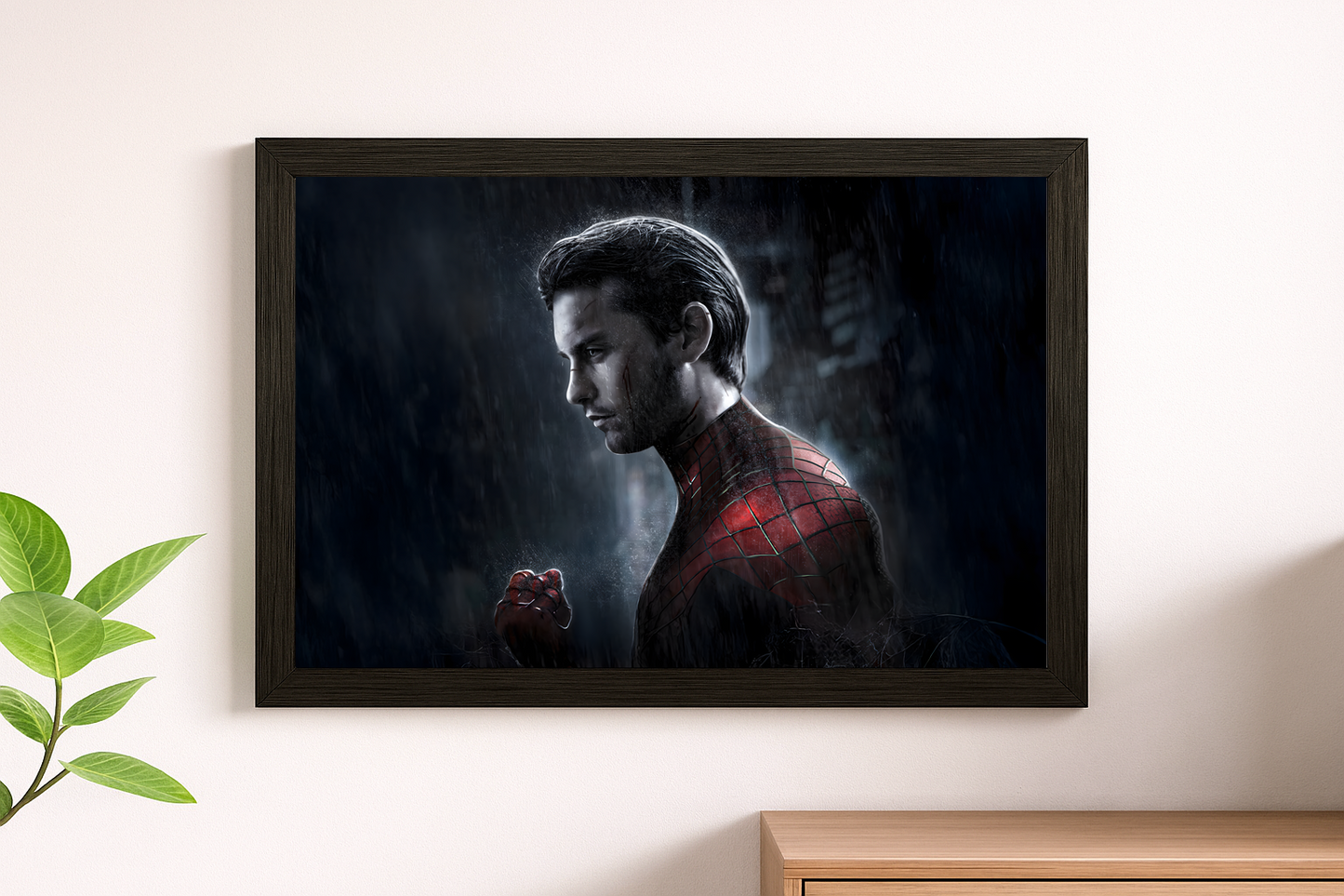 Spider-Man Portrait Wall Art - Peter Parker Hero Framed Print