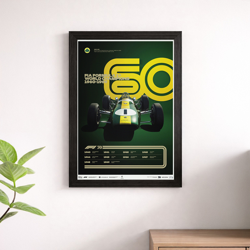 Lotus Type 49 60 World Championship Victories Print - Classic F1 Poster