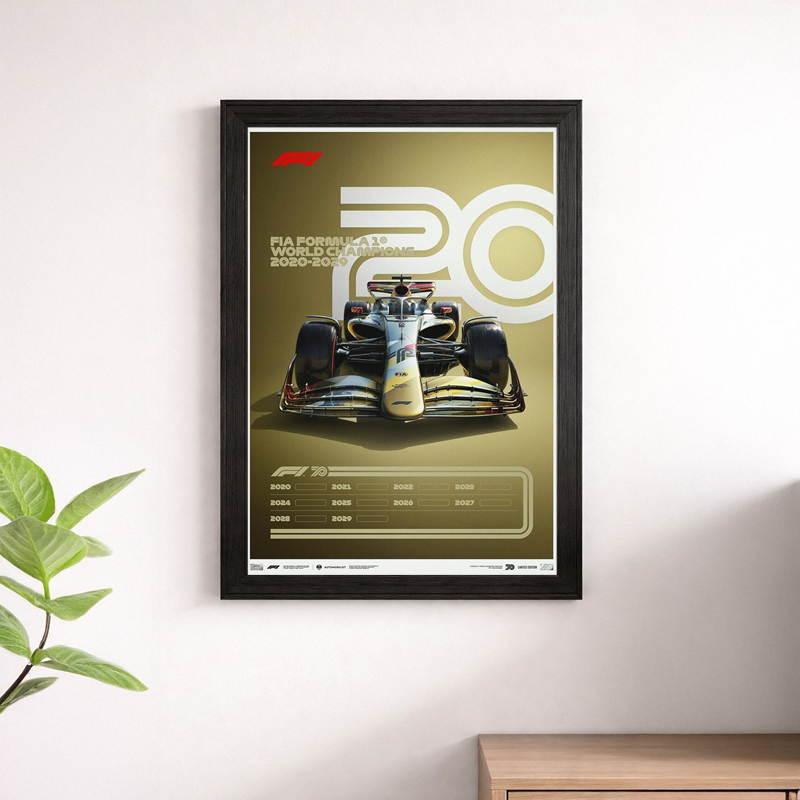 Formula 1 70th Anniversary Commemorative Print - F1 70 Years Poster