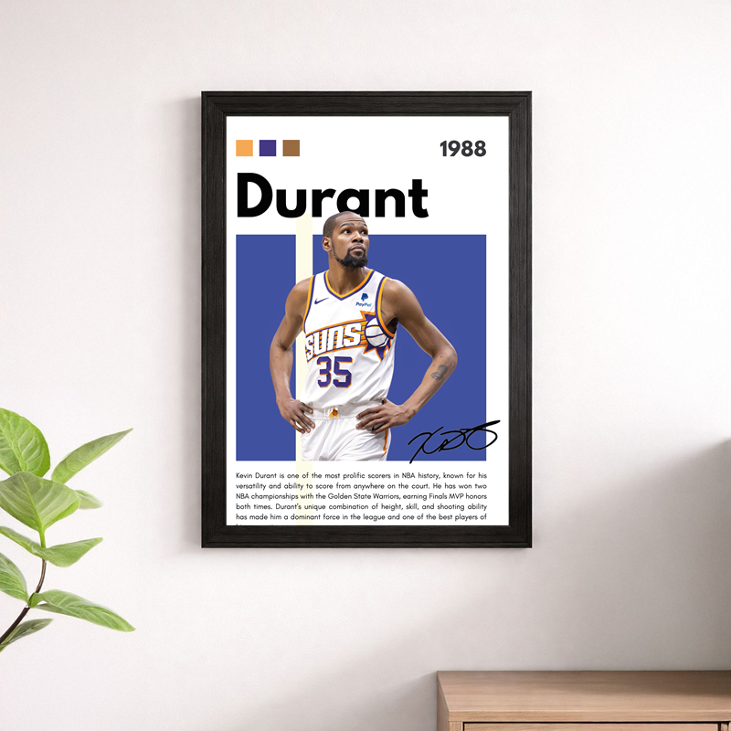 Kevin Durant Phoenix Suns Wall Art Poster – #35 Basketball Print