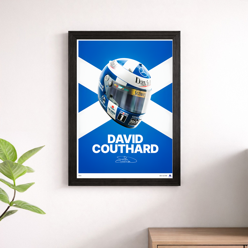 David Coulthard Helmet Print - Scottish F1 Hero Poster