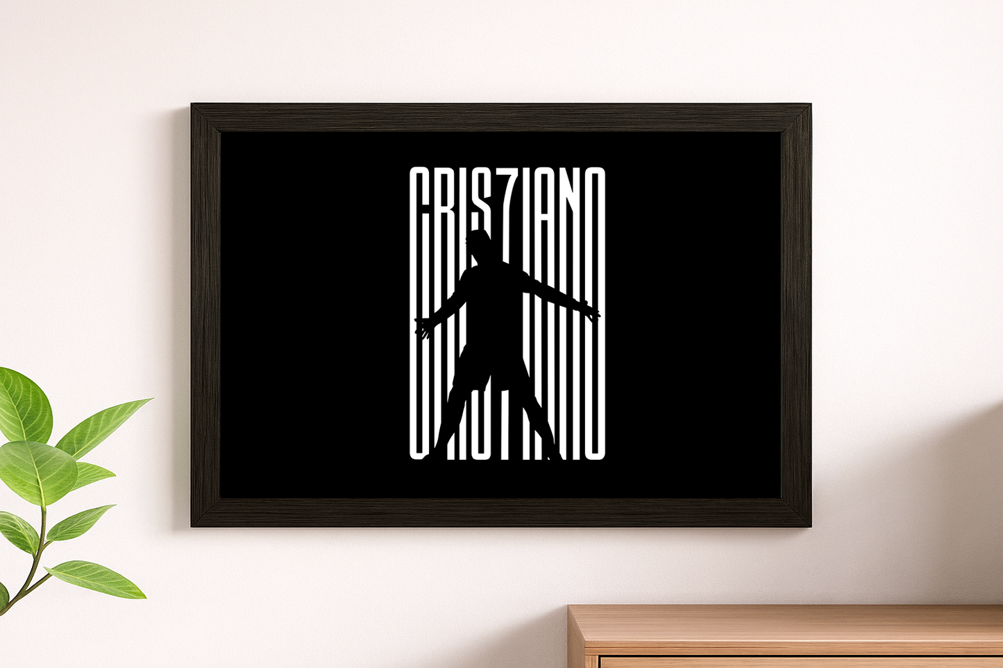 Cristiano Ronaldo Minimalist Silhouette Wall Art Poster – Football Print