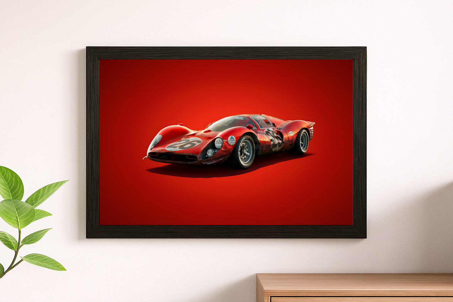 Classic Red Ferrari 330 P4 Wall Print - Endurance Racing Legend Poster Art