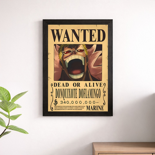 Donquixote Doflamingo Wanted Poster Wall Print