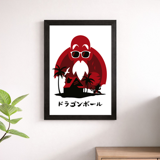 Master Roshi Kame House Japanese Dragon Ball Poster