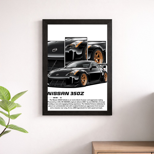 Nissan 350Z Wall Print - JDM Sports Car Legend Poster Art