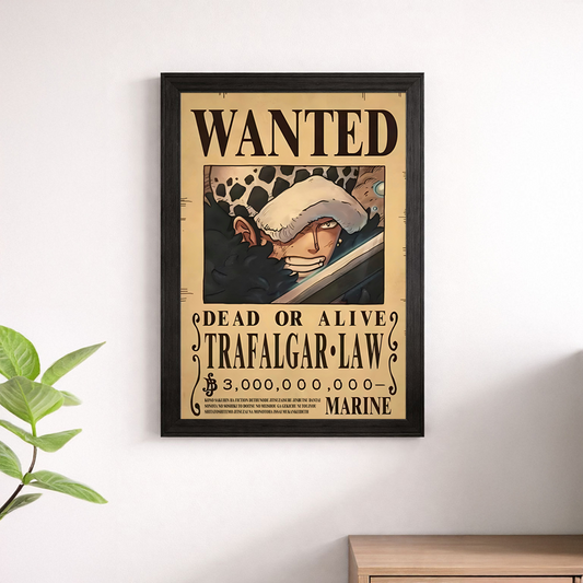 Trafalgar Law Wanted Poster Wall Print