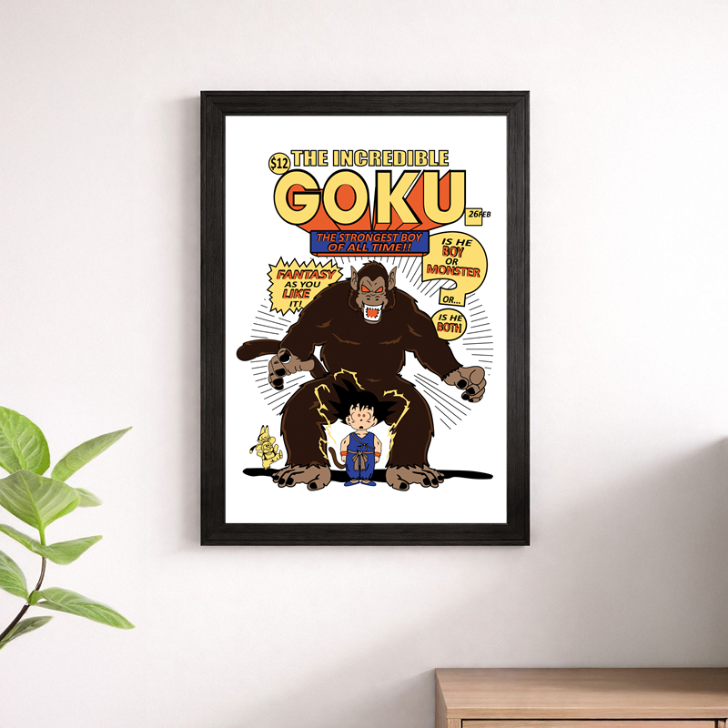 The Incredible Goku Vintage Comic Dragon Ball Poster