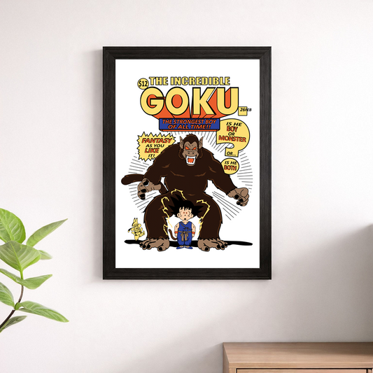 The Incredible Goku Vintage Comic Dragon Ball Poster