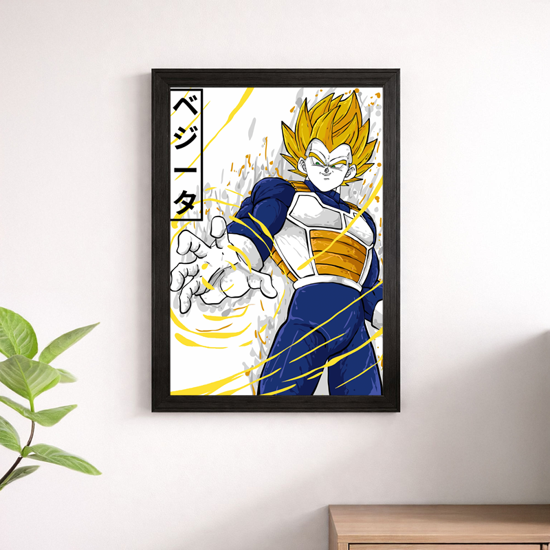 Vegeta Super Saiyan Japanese Manga Dragon Ball Z Poster