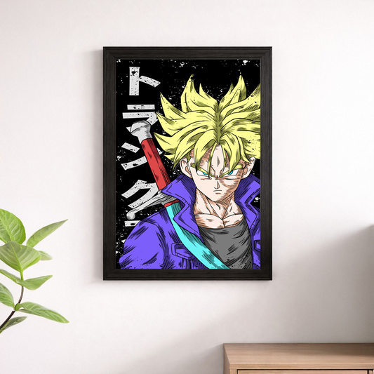 Future Trunks Super Saiyan Japanese Dragon Ball Z Poster