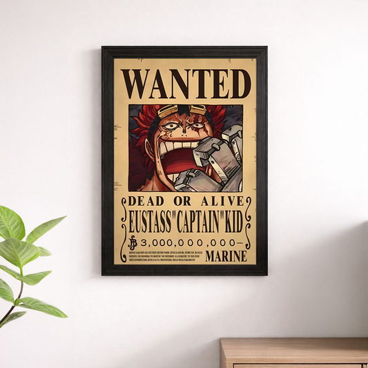 Eustass "Captain" Kid Wanted Poster Wall Print