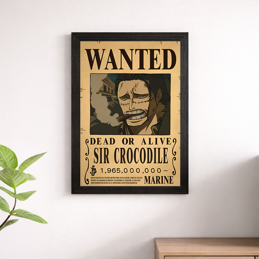 Sir Crocodile Wanted Poster Wall Print