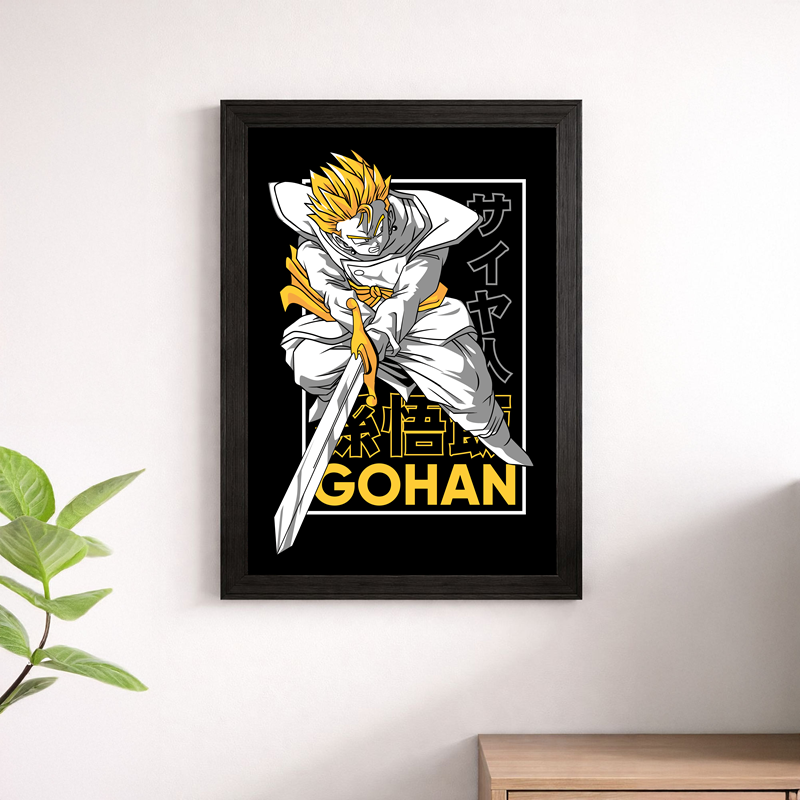 Gohan Super Saiyan Sword Japanese Dragon Ball Z Poster