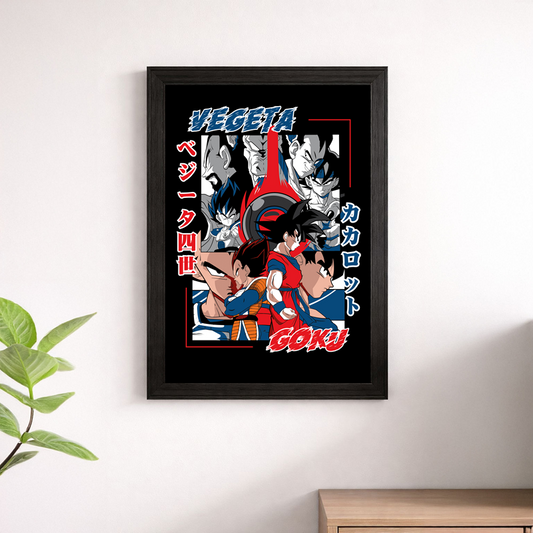 Vegeta vs Goku Kakarot Rivalry Dragon Ball Z Poster