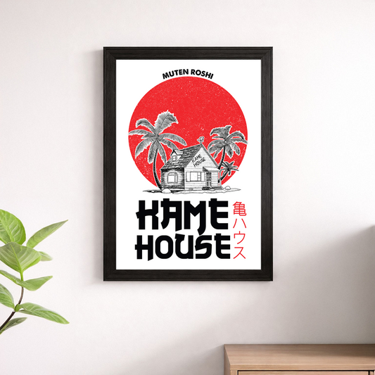 Kame House Muten Roshi Japanese Dragon Ball Poster