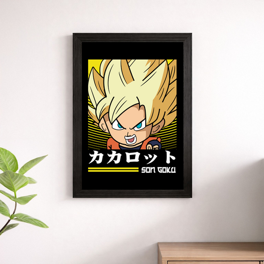 Kakarot Son Goku Super Saiyan Close-Up Japanese Dragon Ball Z Poster