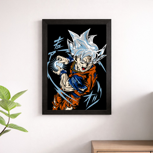 Goku Ultra Instinct Spirit Bomb Energy Japanese Dragon Ball Super Poster