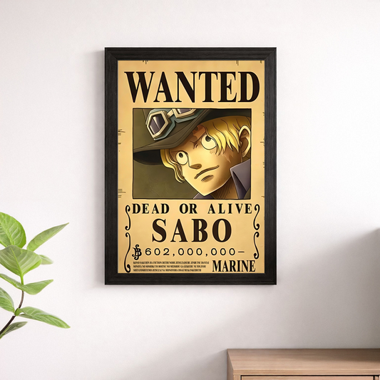 Sabo Wanted Poster Wall Print