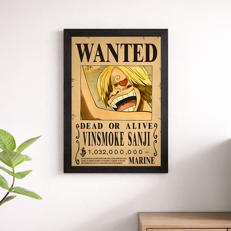 Vinsmoke Sanji Wanted Poster Wall Print