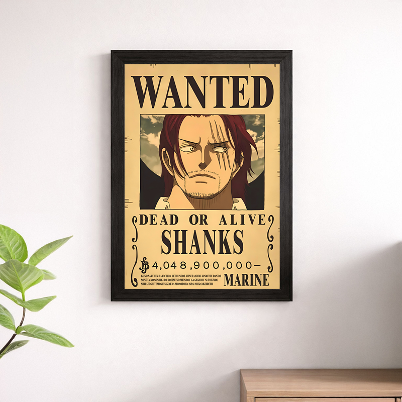 Shanks Wanted Poster Wall Print