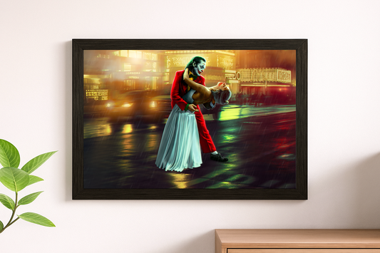 City Lights Dance Wall Print Joker and Harley Quinn