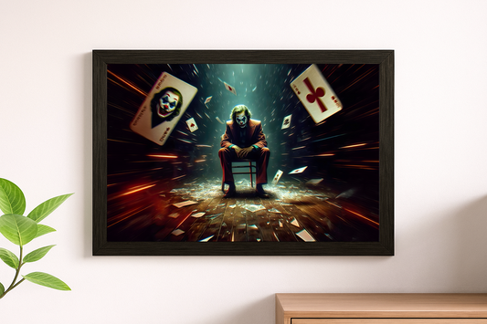 Joker Playing Cards Wall Art - Dark Fantasy Framed Print