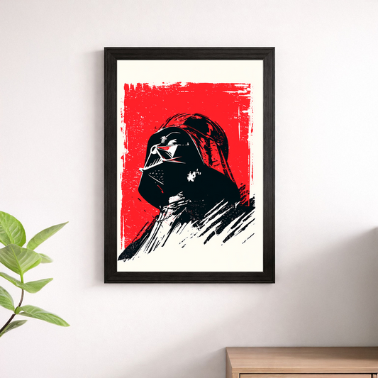 Star Wars Darth Vader Bold Red Street Art Poster - Urban Print