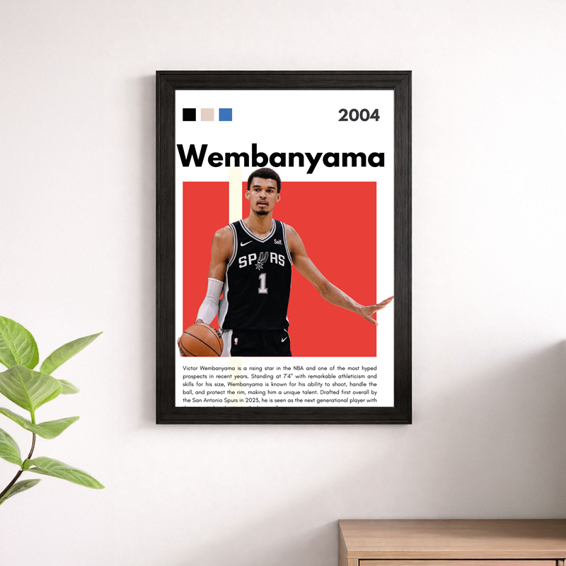 Victor Wembanyama San Antonio Spurs Wall Art Poster – #1 Basketball Print