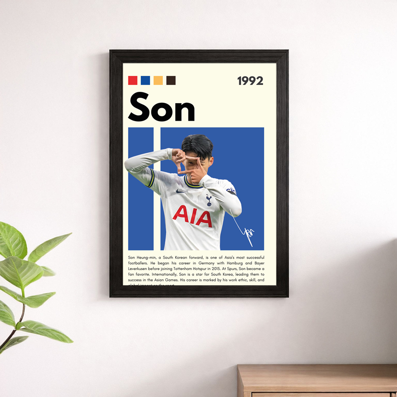 Son Heung-min Tottenham Hotspur Wall Art Poster – Football Print