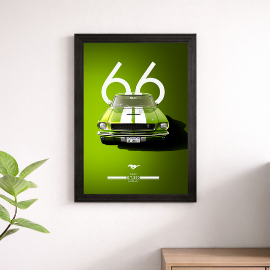 1966 Ford Mustang GT350 Fastback Wall Print - Shelby Legend Poster Art
