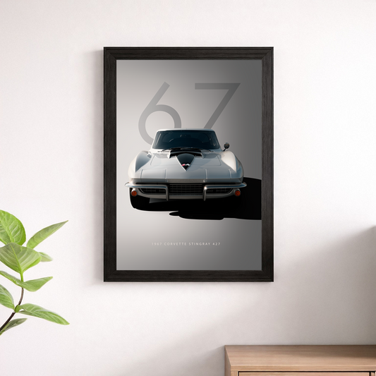 1967 Chevrolet Corvette Stingray Wall Print - American Sports Car Icon Poster Art