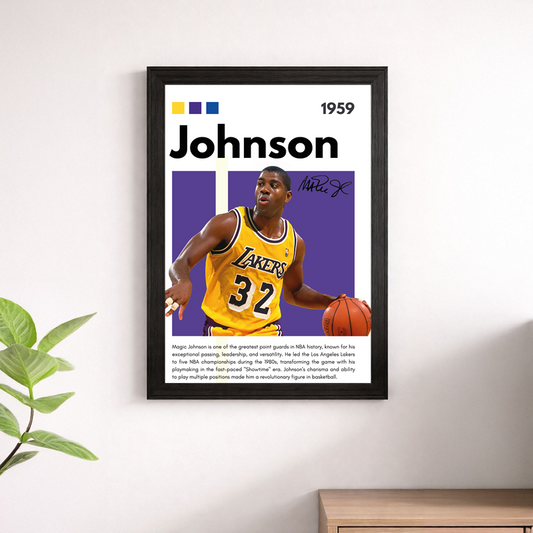 Magic Johnson LA Lakers Wall Art Poster – #32 Basketball Print