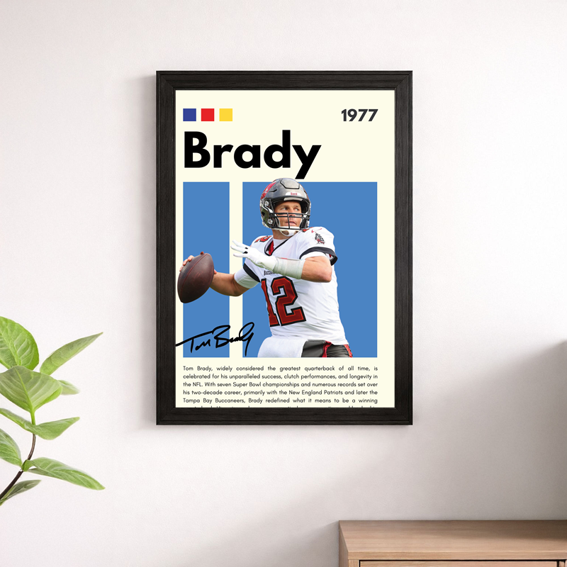 Tom Brady Wall Art Print | Tampa Bay Buccaneers NFL Poster