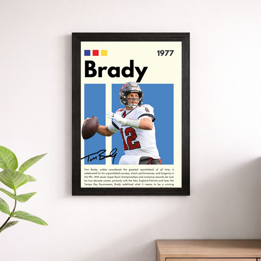Tom Brady Wall Art Print | Tampa Bay Buccaneers NFL Poster